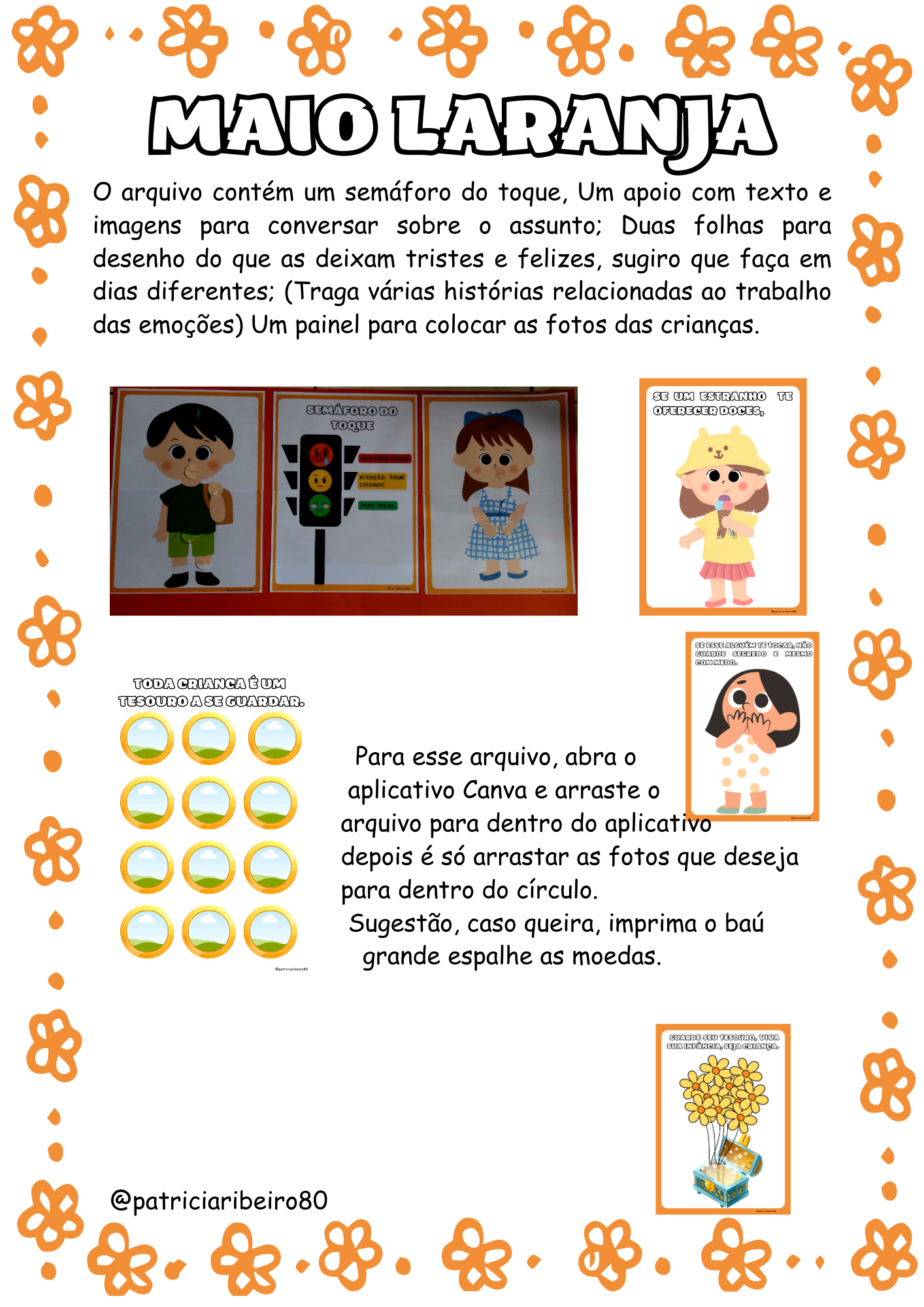 Maio laranja – Semáforo do toque – Patricia Pedagógicos – Alfabetização ...